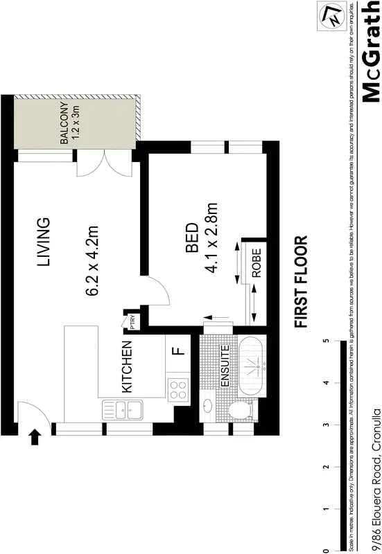 Floorplan of Homely apartment listing, 9/86 Elouera Road, Cronulla NSW 2230