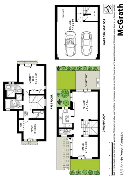 Floorplan of Homely townhouse listing, 13/1 Bando Road, Cronulla NSW 2230