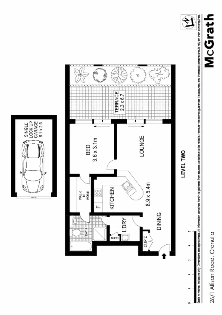 Floorplan of Homely apartment listing, 26/1 Allison Road, Cronulla NSW 2230