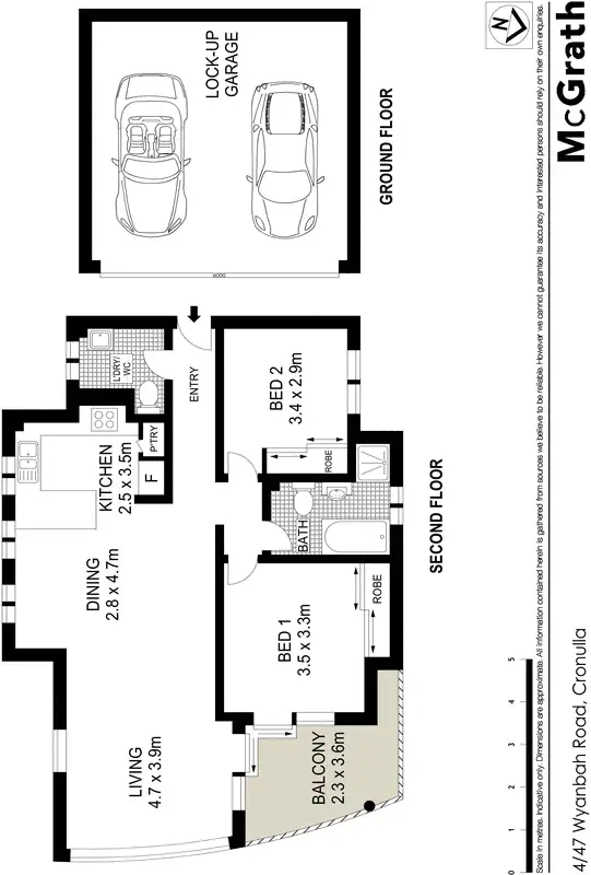 Floorplan of Homely apartment listing, 4/47 Wyanbah Road, Cronulla NSW 2230