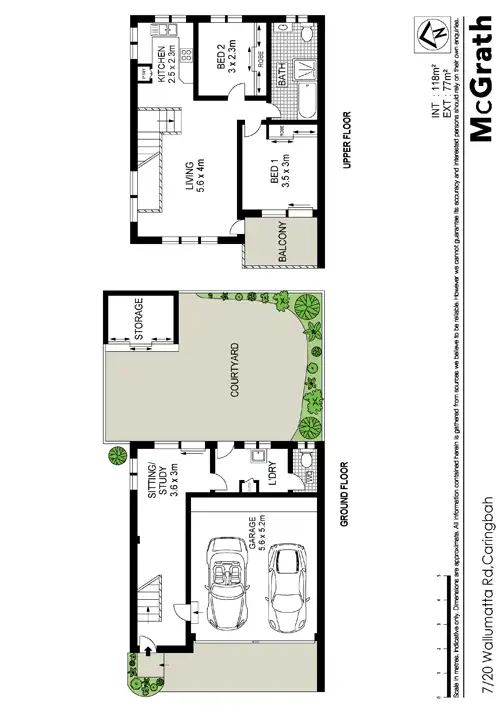 Floorplan of Homely townhouse listing, 7/20 Wallumatta Road, Caringbah NSW 2229