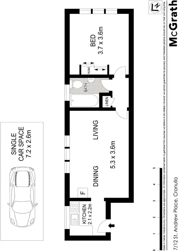 Floorplan of Homely apartment listing, 7/12 St Andrews Place, Cronulla NSW 2230