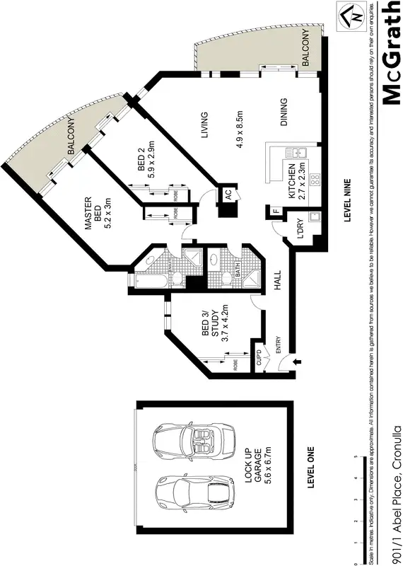 Floorplan of Homely apartment listing, 901/1 Abel Place, Cronulla NSW 2230