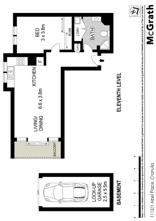 Floorplan of Homely apartment listing, 1112/1 Abel Place, Cronulla NSW 2230