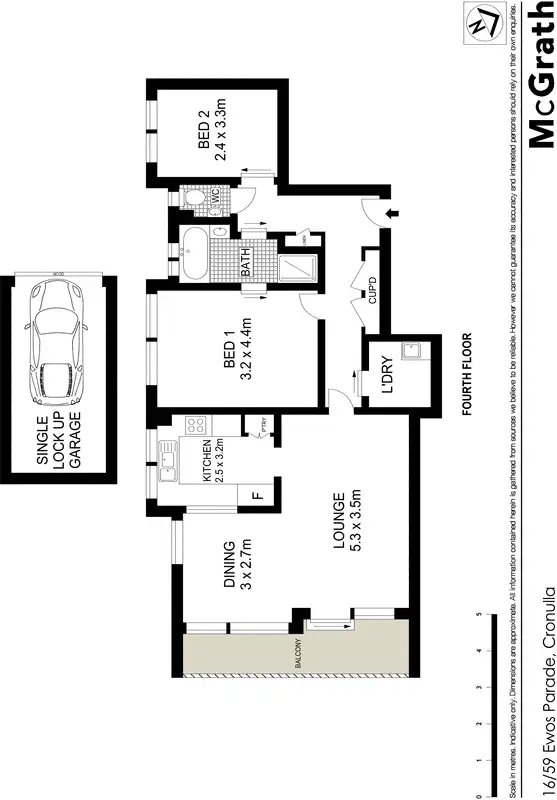 Floorplan of Homely apartment listing, 16/59 Ewos Parade, Cronulla NSW 2230