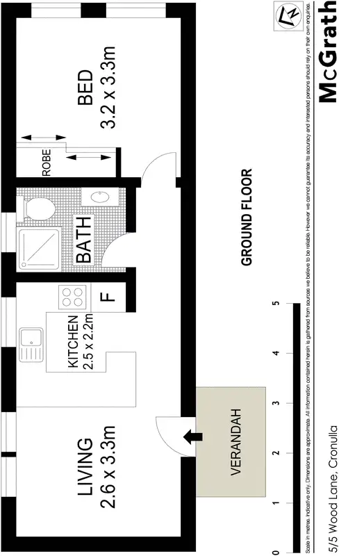 Floorplan of Homely apartment listing, 5/5 Wood Lane, Cronulla NSW 2230