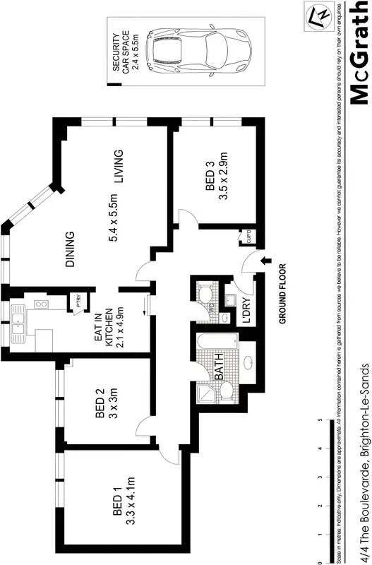 Floorplan of Homely apartment listing, 4/4 The Boulevarde, Brighton-le-sands NSW 2216