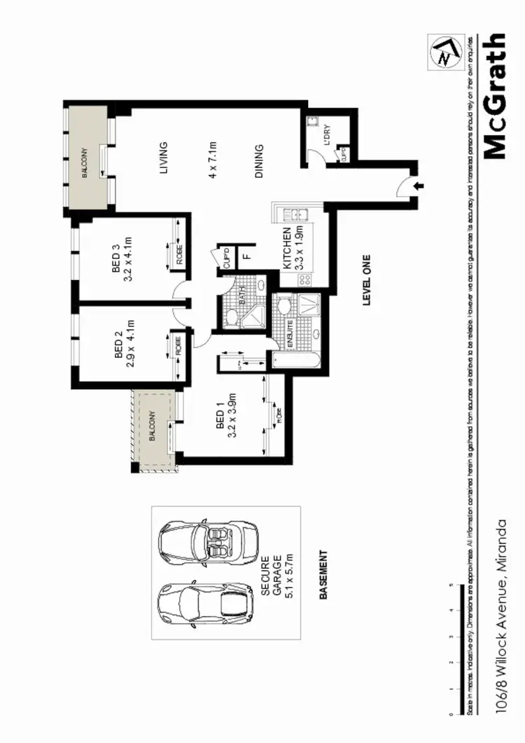Floorplan of Homely apartment listing, 106/8 Willock Avenue, Miranda NSW 2228