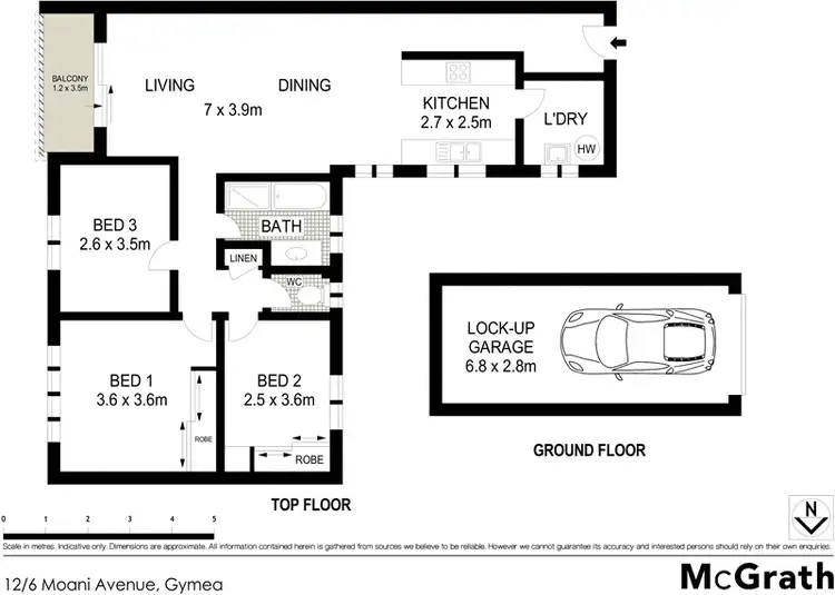 Floorplan of Homely apartment listing, 12/6 Moani Avenue, Gymea NSW 2227