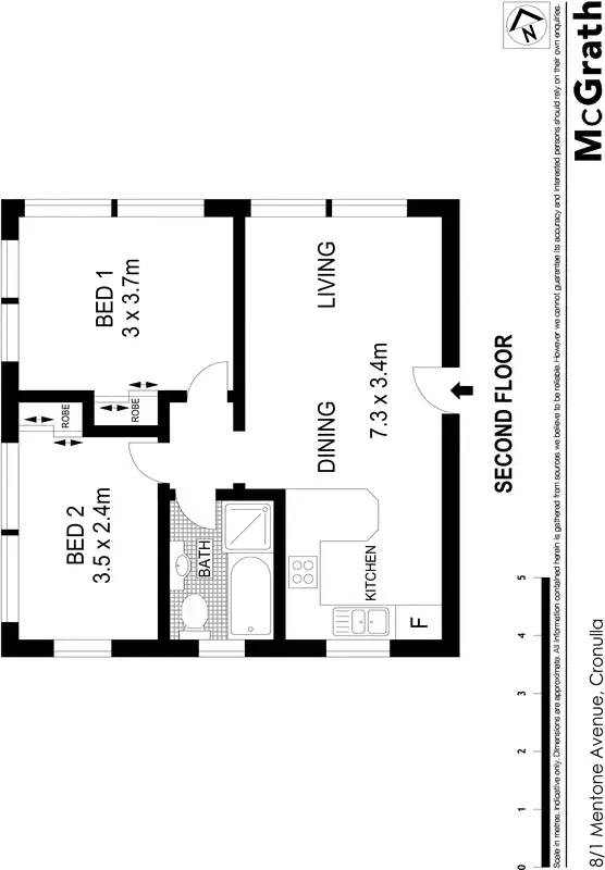 Floorplan of Homely apartment listing, 8/1 Mentone Avenue, Cronulla NSW 2230