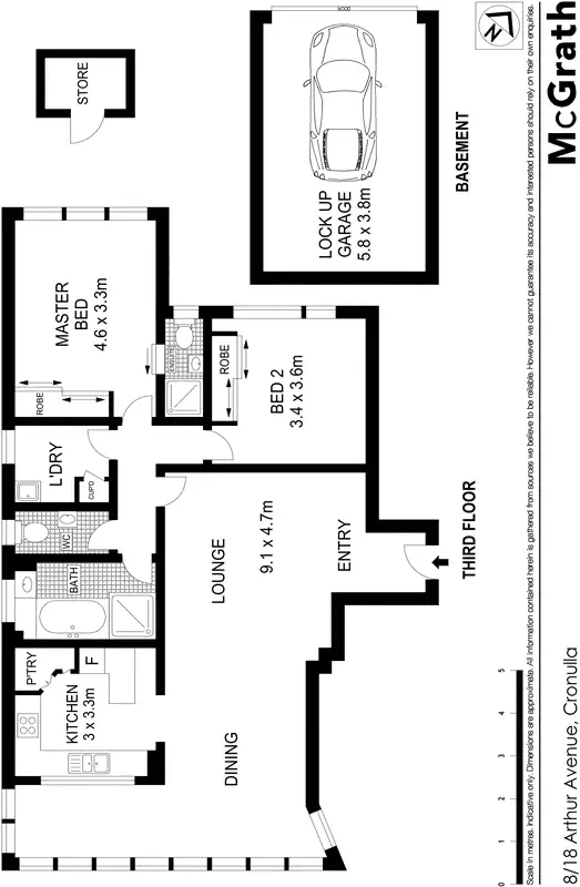 Floorplan of Homely apartment listing, 8/18 Arthur Avenue, Cronulla NSW 2230