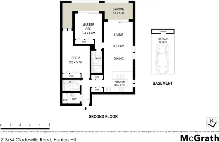 Floorplan of Homely apartment listing, 213/64 Gladesville Road, Hunters Hill NSW 2110