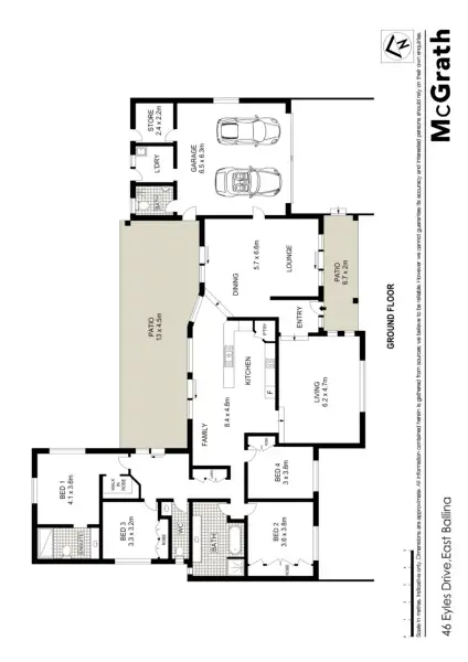 Floorplan of Homely house listing, 46 Eyles Drive, East Ballina NSW 2478