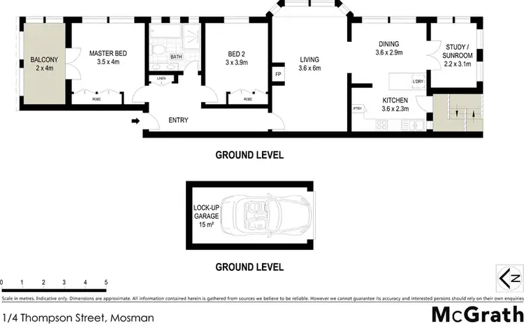 Floorplan of Homely apartment listing, 1/4 Thompson Street, Mosman NSW 2088
