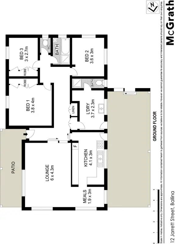 Floorplan of Homely house listing, 12 Jarrett Street, Ballina NSW 2478