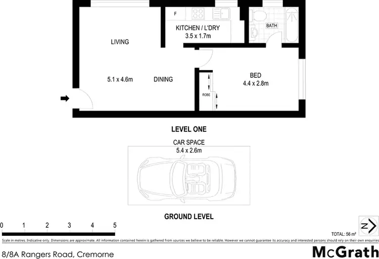 Floorplan of Homely apartment listing, 8/8A Rangers Road, Cremorne NSW 2090