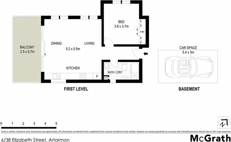 Floorplan of Homely apartment listing, 6/38 Elizabeth Street, Artarmon NSW 2064