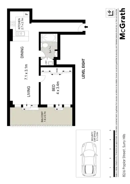 Floorplan of Homely apartment listing, 82/6 Poplar Street, Surry Hills NSW 2010