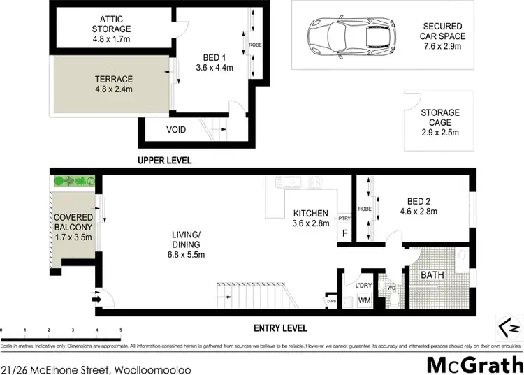 Floorplan of Homely apartment listing, 21/26 McElhone Street, Woolloomooloo NSW 2011