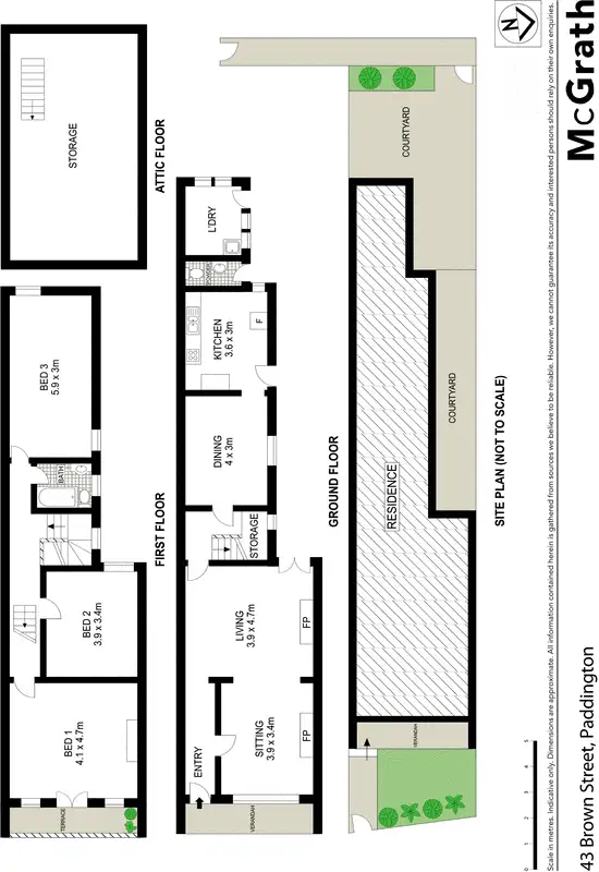 Floorplan of Homely house listing, 43 Brown Street, Paddington NSW 2021