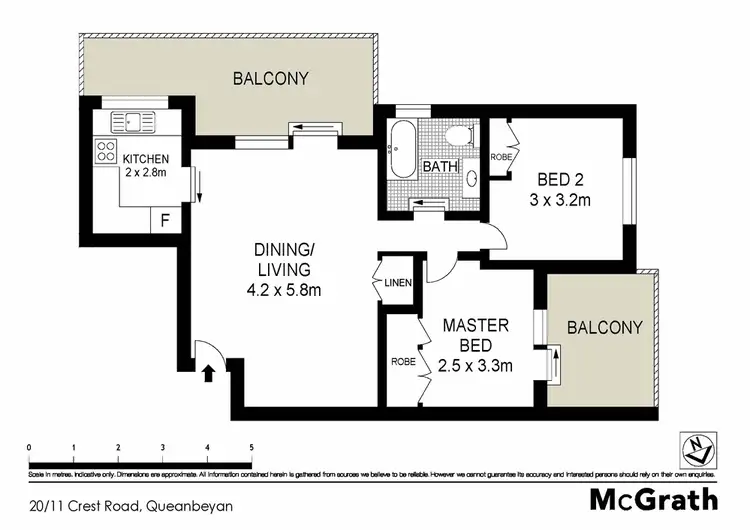 Floorplan of Homely apartment listing, 20/11 Crest Road, Queanbeyan NSW 2620
