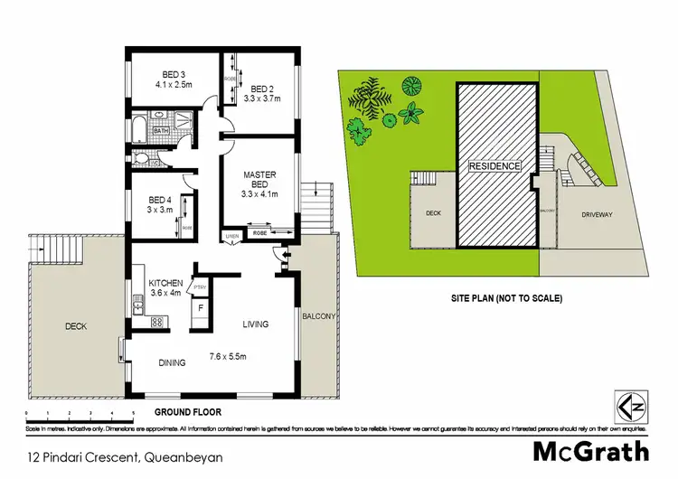 Floorplan of Homely house listing, 12 Pindari Crescent, Queanbeyan NSW 2620