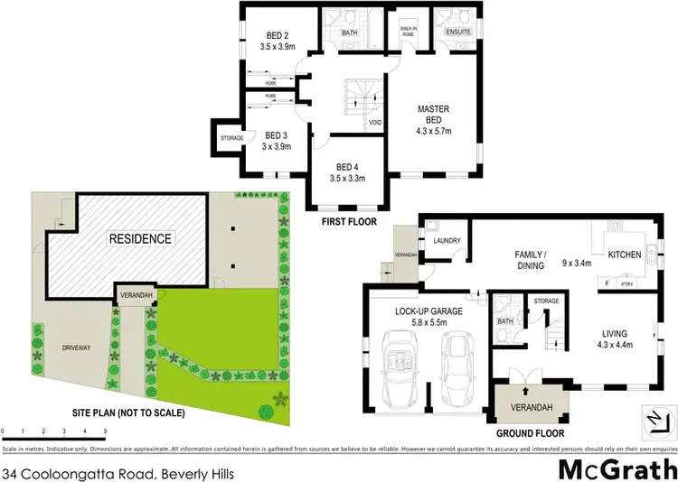 Floorplan of Homely house listing, 34 Cooloongatta Road, Beverly Hills NSW 2209