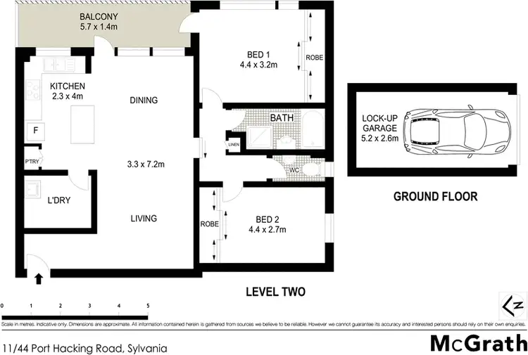 Floorplan of Homely apartment listing, 11/44 Port Hacking Road, Sylvania NSW 2224