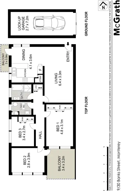 Floorplan of Homely apartment listing, 9/30 Banks Street, Monterey NSW 2217