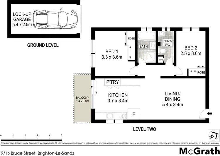 Floorplan of Homely apartment listing, 9/16 Bruce Street, Brighton-le-sands NSW 2216