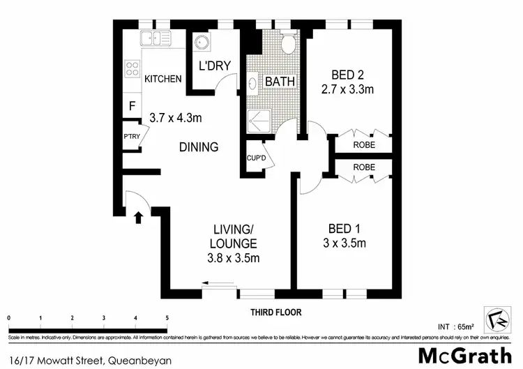 Floorplan of Homely apartment listing, 16/17 Mowatt Street, Queanbeyan NSW 2620