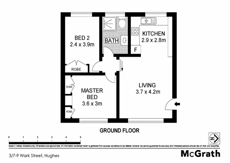 Floorplan of Homely apartment listing, 3/7-9 Wark Street, Hughes ACT 2605