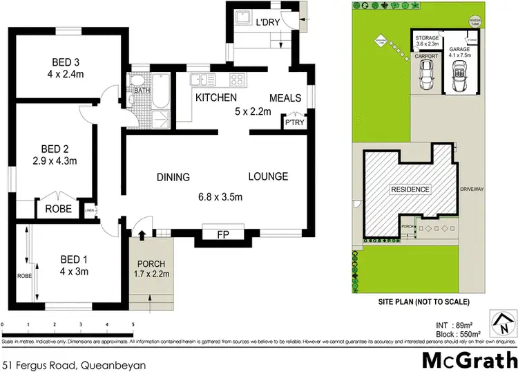 Floorplan of Homely house listing, 51 Fergus Road, Queanbeyan NSW 2620