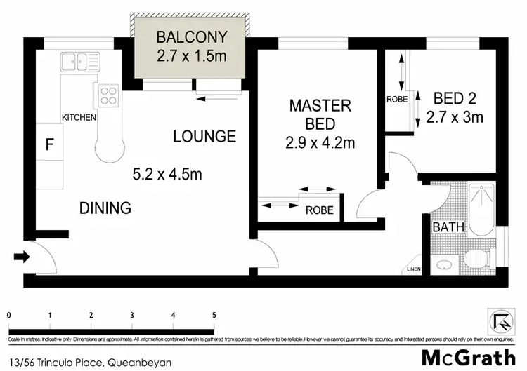 Floorplan of Homely apartment listing, 13/56 Trinculo Place, Queanbeyan NSW 2620