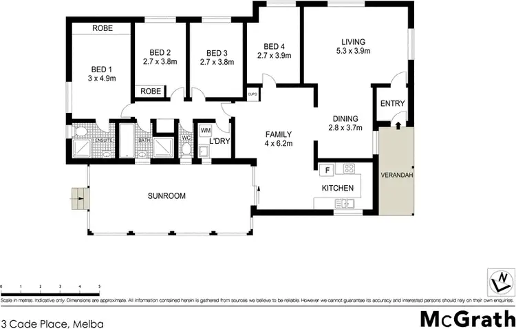 Floorplan of Homely house listing, 3 Cade Place, Melba ACT 2615