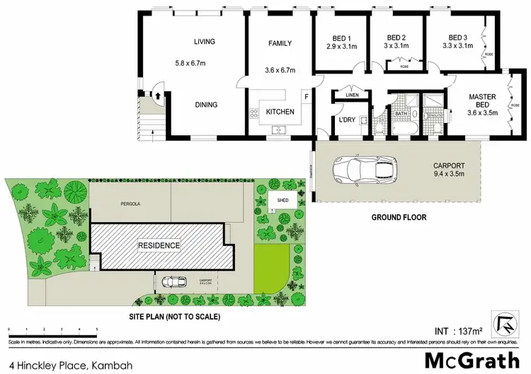 Floorplan of Homely house listing, 4 Hinckley Place, Kambah ACT 2902