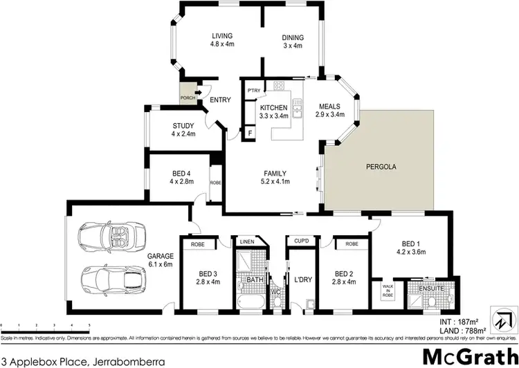Floorplan of Homely house listing, 3 Applebox Place, Jerrabomberra NSW 2619