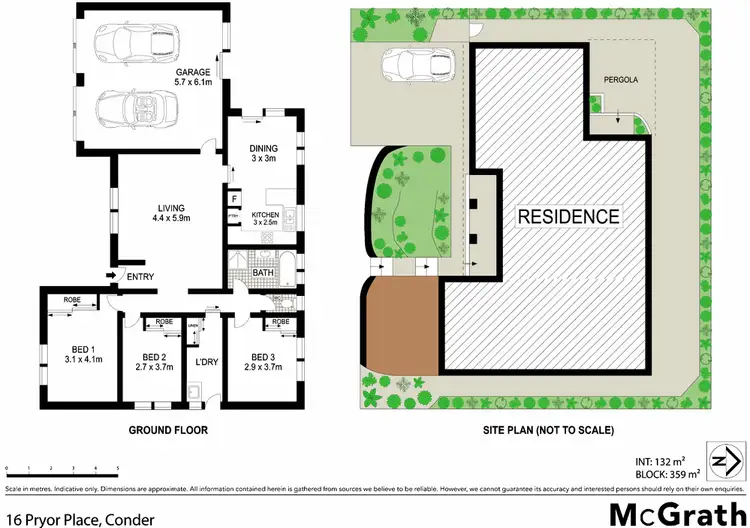 Floorplan of Homely house listing, 16 Pryor Place, Conder ACT 2906