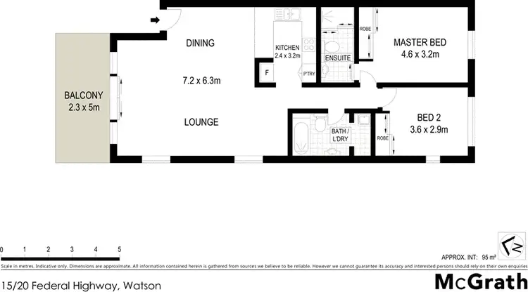Floorplan of Homely apartment listing, 15/20 Federal Highway, Watson ACT 2602