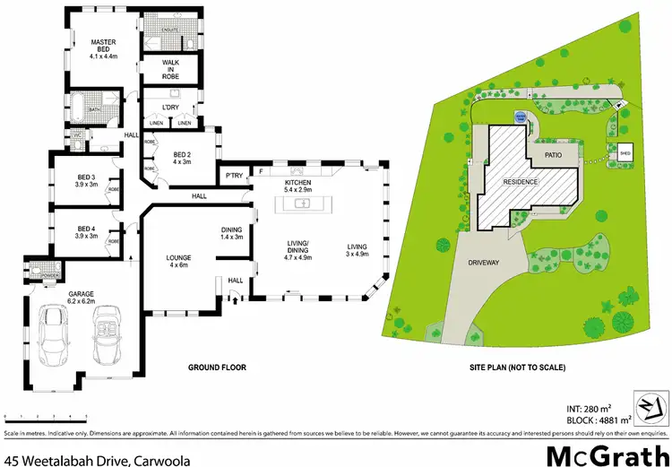 Floorplan of Homely house listing, 45 Weetalabah Drive, Carwoola NSW 2620