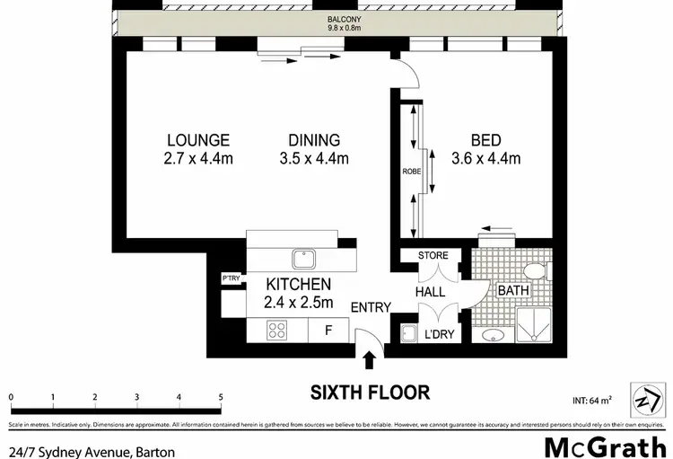 Floorplan of Homely apartment listing, 24/7 Sydney Avenue, Barton ACT 2600