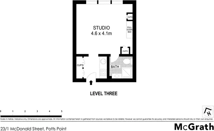 Floorplan of Homely apartment listing, 23/1 McDonald Street, Potts Point NSW 2011