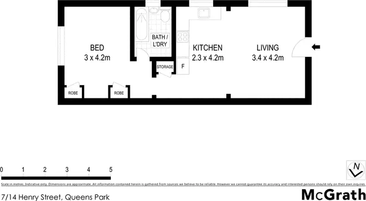 Floorplan of Homely apartment listing, 7/14 Henry Street, Queens Park NSW 2022