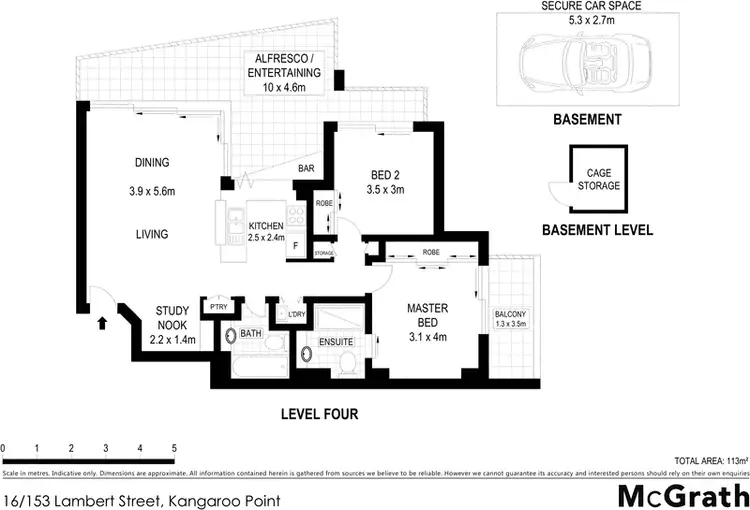 Floorplan of Homely apartment listing, 16/153 Lambert Street, Kangaroo Point QLD 4169