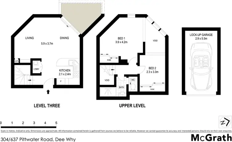 Floorplan of Homely apartment listing, 304/637 Pittwater Road, Dee Why NSW 2099