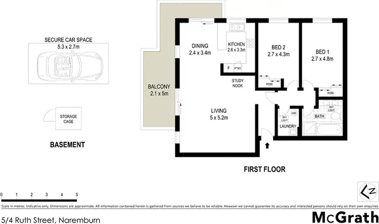 Floorplan of Homely apartment listing, 5/4 Ruth Street, Naremburn NSW 2065