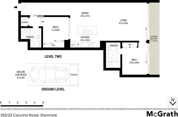 Floorplan of Homely apartment listing, 202/23 Corunna Road, Stanmore NSW 2048