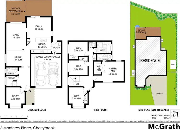 Floorplan of Homely house listing, 6 Monterey Place, Cherrybrook NSW 2126