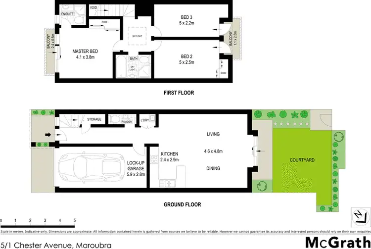 Floorplan of Homely townhouse listing, 5/1 Chester Avenue, Maroubra NSW 2035