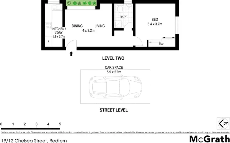 Floorplan of Homely apartment listing, 19/12 Chelsea Street, Redfern NSW 2016
